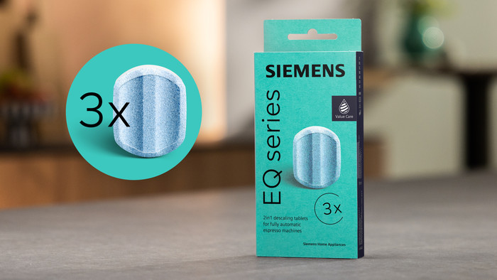 Siemens Descaling Tablets + Cleaning Tablets packaging