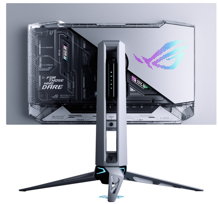 ASUS ROG Swift PG27AQWP-W OLED achterkant