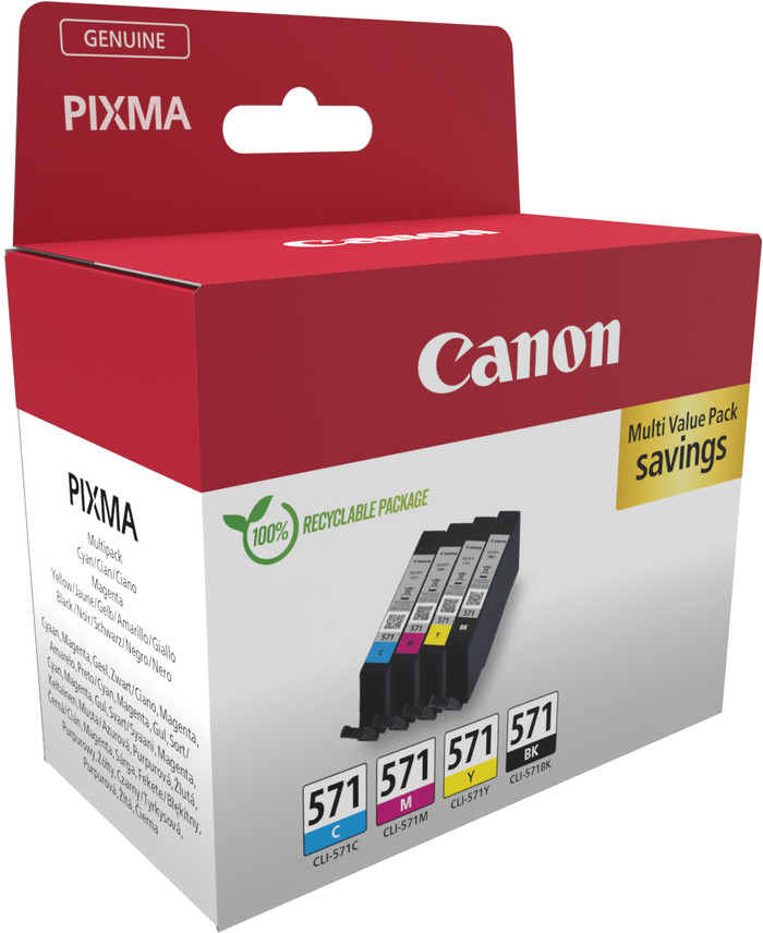 Canon CLI-571 Cartridges Combo Pack left side