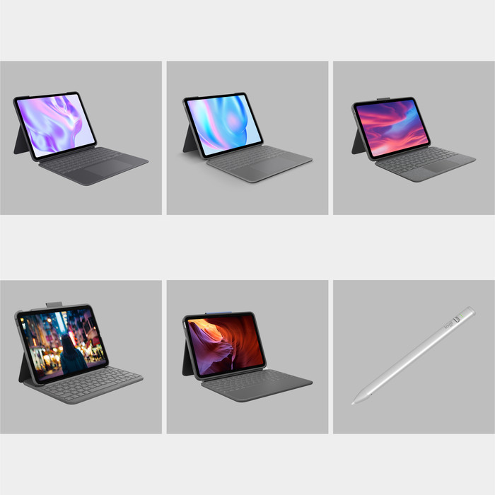 Logitech Combo Touch Apple iPad Air 13" (2025/2024) Étui Clavier AZERTY Gris visuel fournisseur