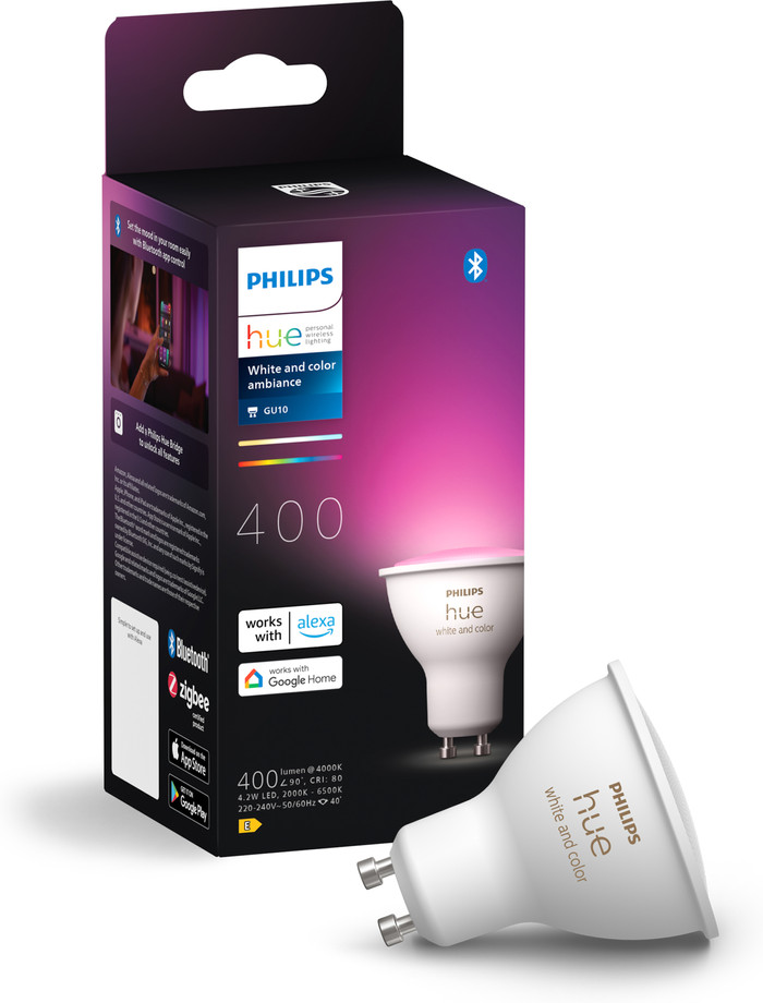 Philips Hue White and Color GU10 avant