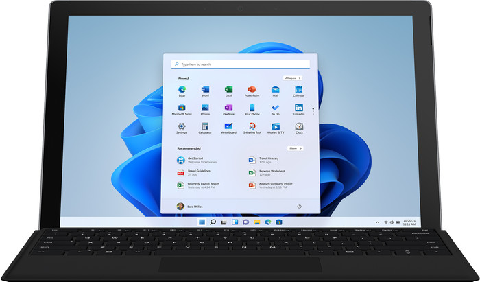 Microsoft Surface Pro 13 inches Type Cover Black AZERTY front