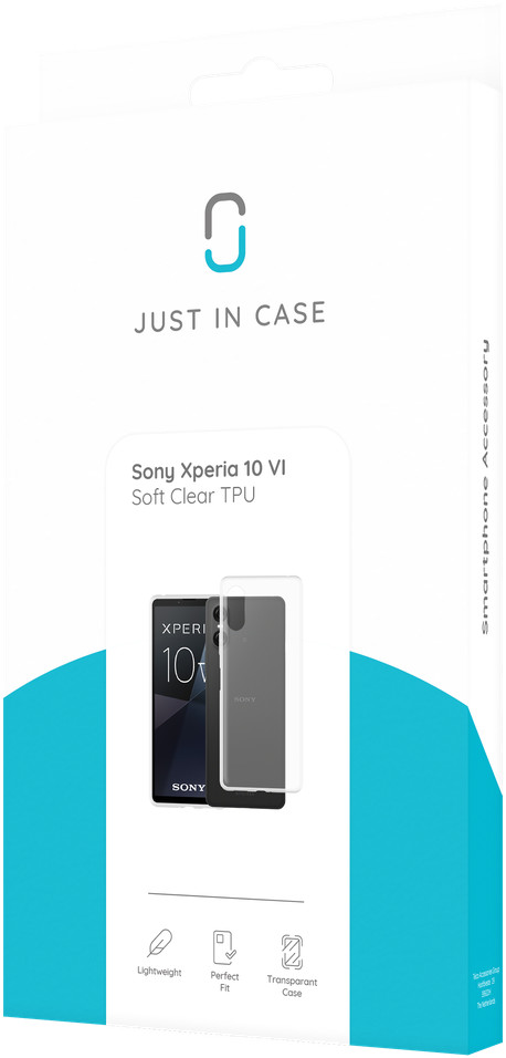 Just in Case Soft Design Sony Xperia 10 VI Back Cover Transparent packaging