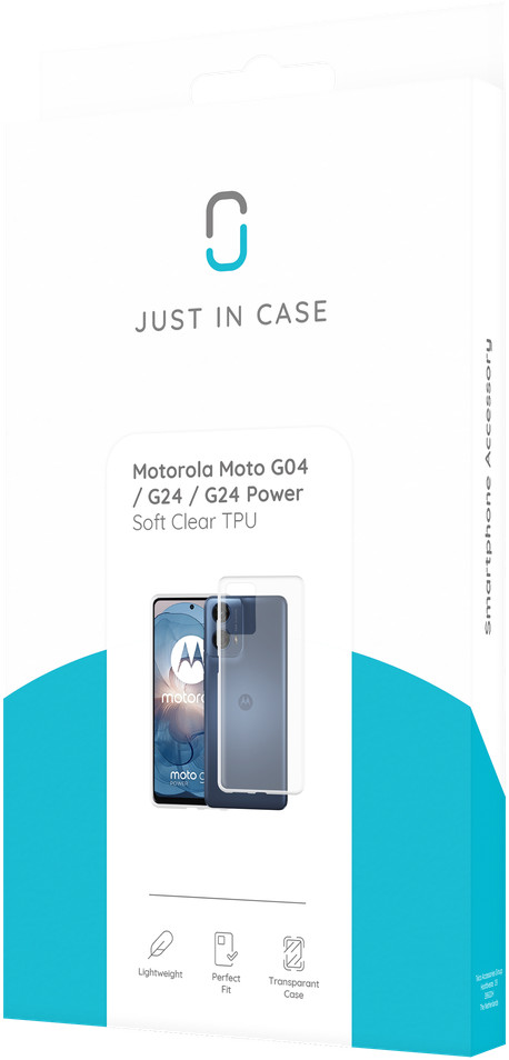 Just in Case Soft Design Moto G04/G04S/G24/G24 Power Back Cover Transparent emballage