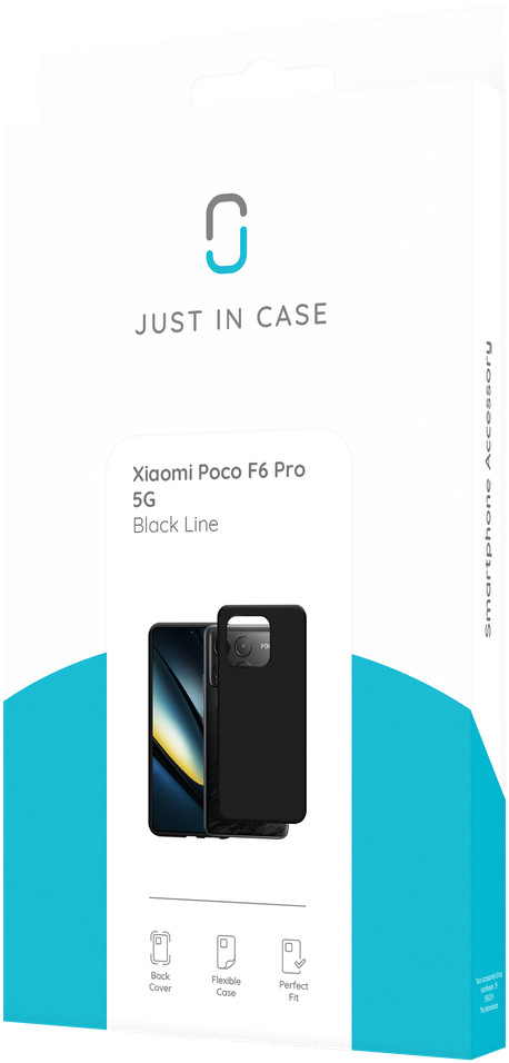 Just in Case Soft Design Xiaomi Poco F6 Pro Back Cover Noir emballage