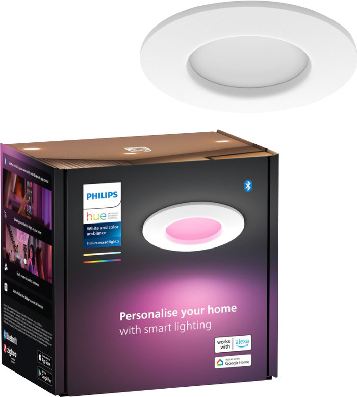 Philips Hue inbouwspot Slim - White and color - 90mm - wit verpakking