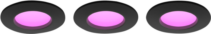 Philips Hue Spot Encastré Slim Lot de 3  - White and Color - 90 mm - Noir Main Image