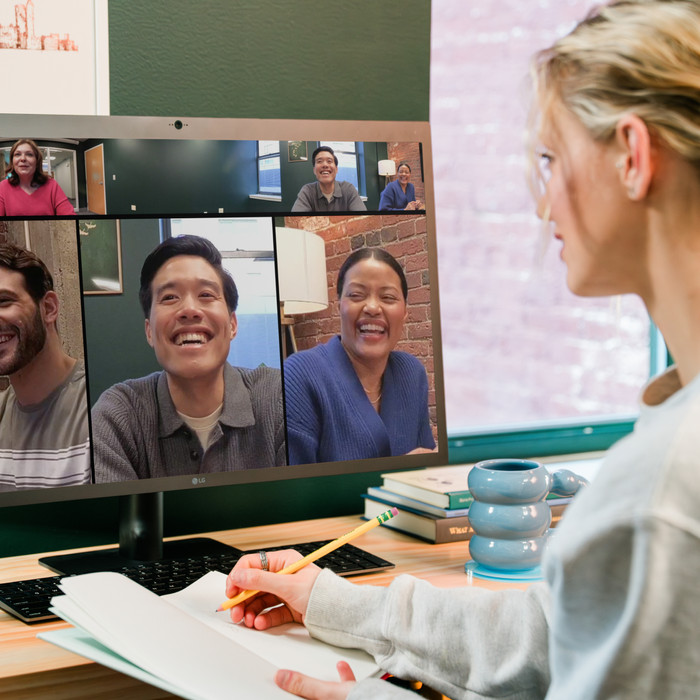 Owl Labs Meeting Owl 4+ 4K Conference Camera product in use