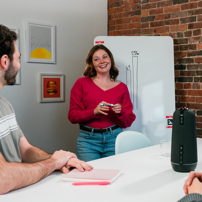 Owl Labs Meeting Owl 4+ 4K Conference Camera product in use