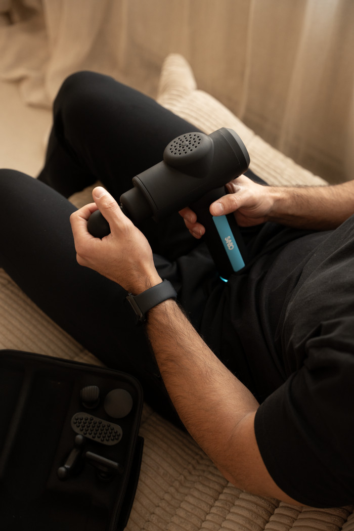 Sanbo Massage Gun Prime Gen 4 produit à l'usage