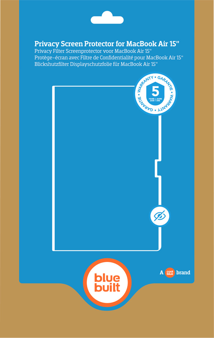BlueBuilt Protège-écran de Confidentialité Magnétique pour MacBook Air 15 pouces M2/M3 produit à l'usage