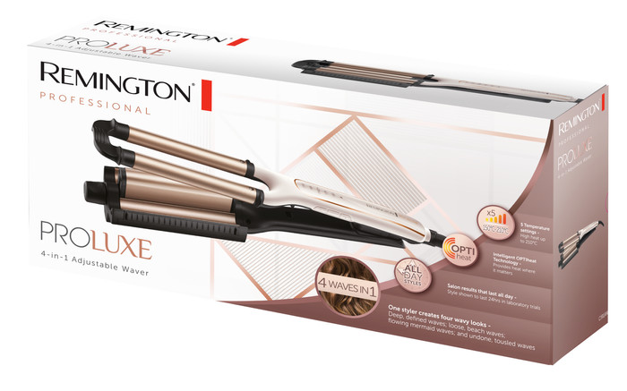 Remington PROluxe 4-in-1 Adjustable Waver CI91AW packaging