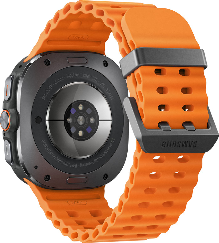 Samsung Galaxy Watch Ultra 4G Gris/Orange 47 mm + Chargeur 25 W arrière