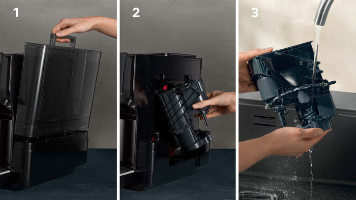 Siemens EQ700 Classic Piano Black TP713R09 detail