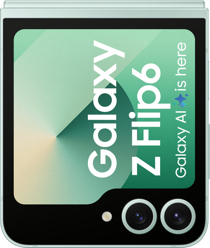 Samsung Galaxy Z Flip 6 512GB Mint 5G + Samsung Galaxy Watch 7 Silver 44mm front