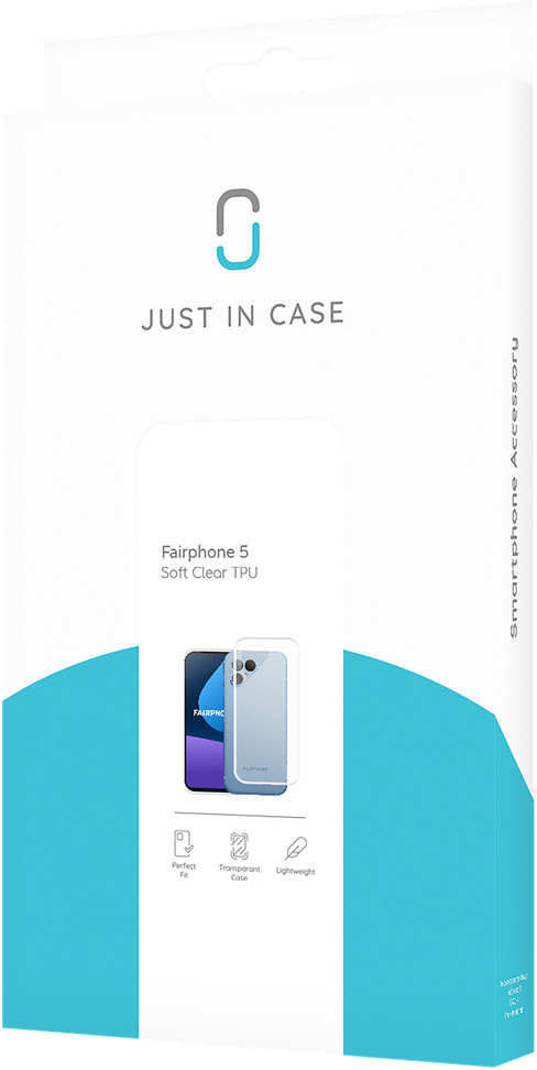 Just in Case Soft Design Fairphone 5 Back Cover Transparent emballage
