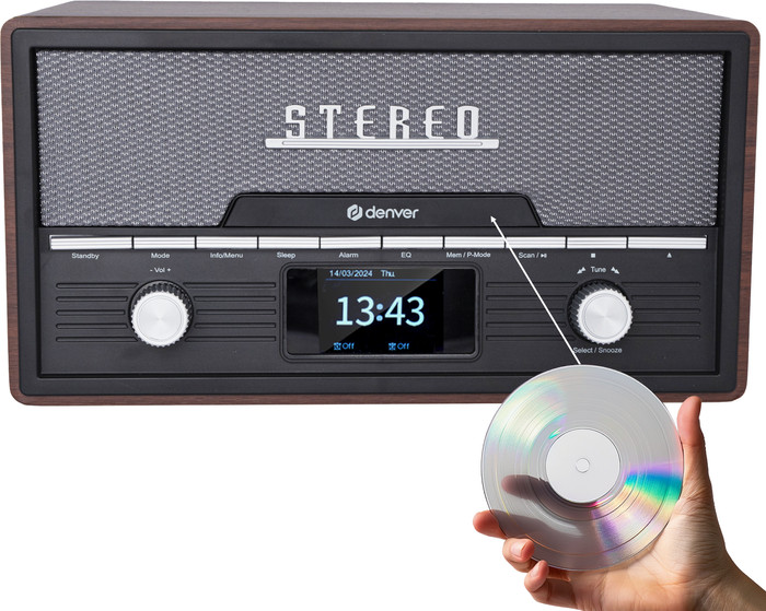 Denver MDA-525 Donkerbruin detail