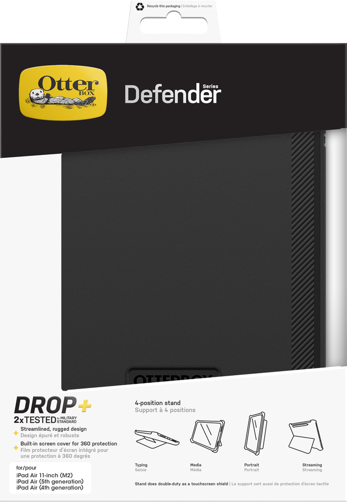 Otterbox Defender Apple iPad Air 11 Pouces (2025/2024) Full Body Case Noir emballage