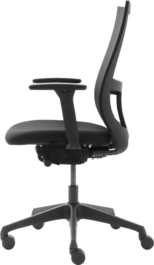 Euroseats Curve Chaise de Bureau + Roues pour Sols Durs côté gauche