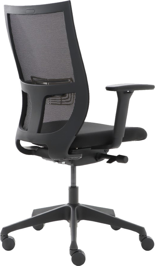 Euroseats Curve Chaise de Bureau + Roues pour Sols Durs arrière