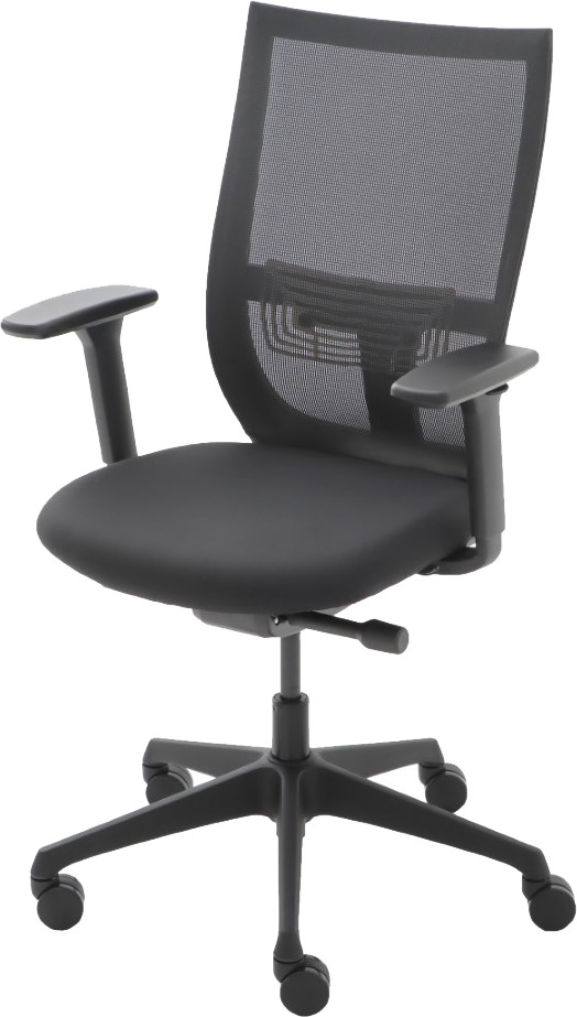 Euroseats Curve Chaise de Bureau + Roues pour Sols Durs côté droit