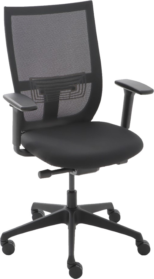 Euroseats Curve Chaise de Bureau + Roues pour Sols Durs côté gauche
