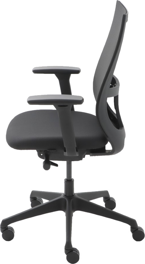 Euroseats Curve Chaise de Bureau + Roues pour Sols Durs côté gauche