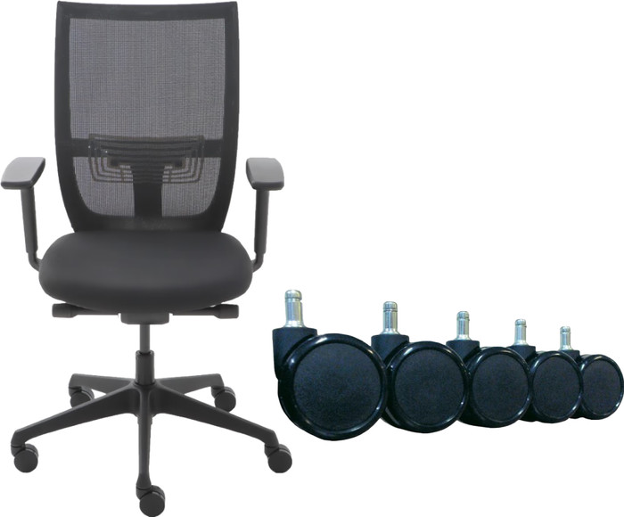 Euroseats Curve Chaise de Bureau + Roues pour Sols Durs Main Image