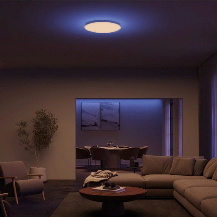 Philips Hue Datura paneellamp - White and Color - rond - wit product in gebruik