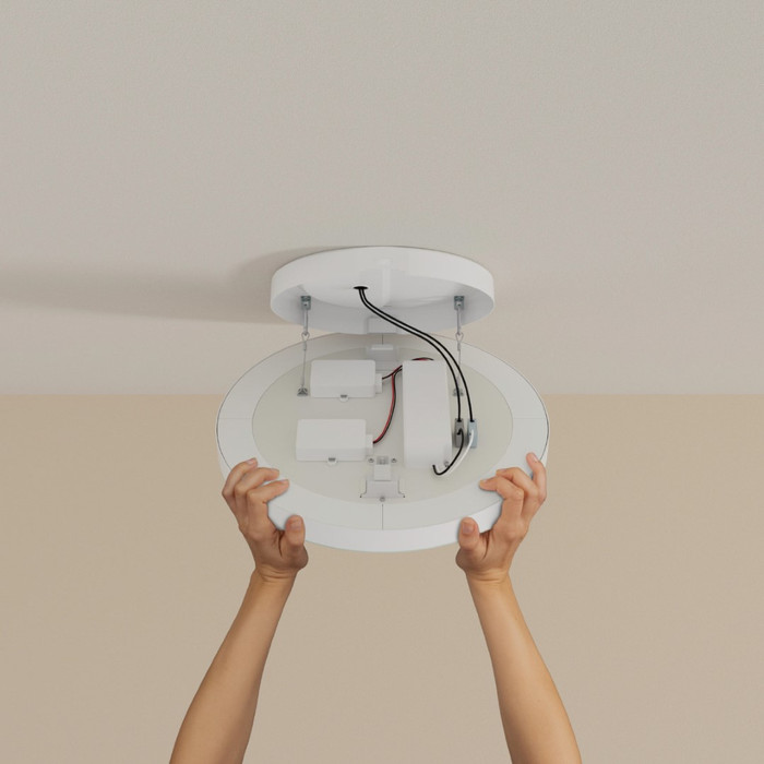 Philips Hue Datura paneellamp - White and Color - rond - wit product in gebruik