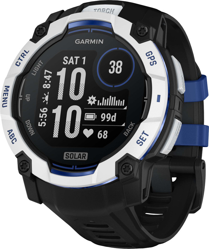 Garmin Instinct 3 Solar Wit 50 mm rechterkant
