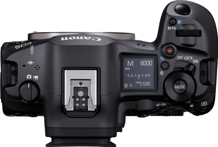 Canon EOS R5 Mark II + RF 24-105 mm f/4L IS USM dessus