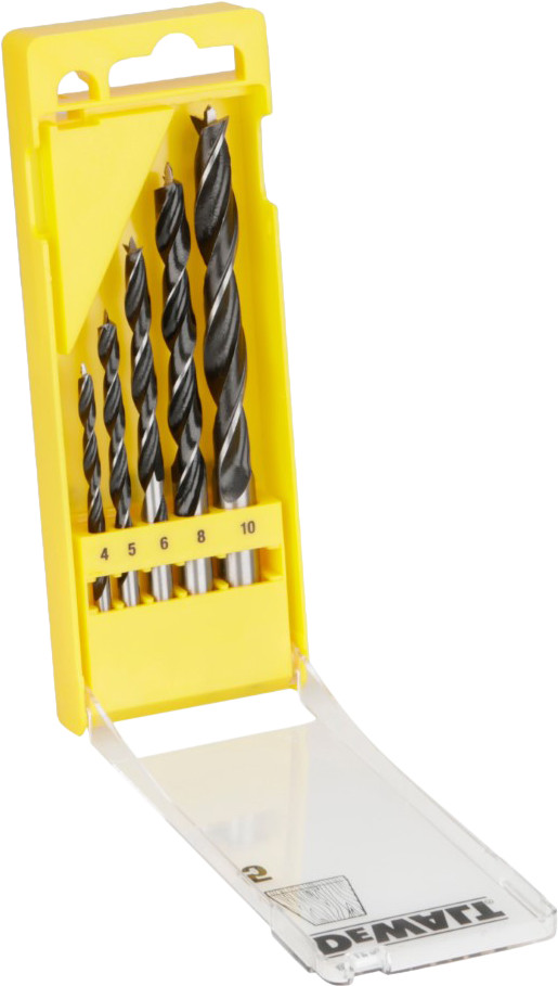 DeWalt 5-piece Twist Wood Drill Bit Cassette Main Image