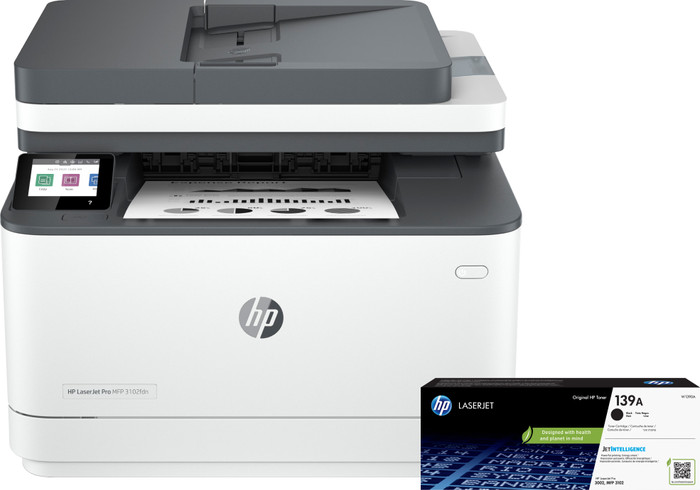 HP LaserJet Pro MFP 3102fdw + 1 Extra Black Toner Cartridge Main Image