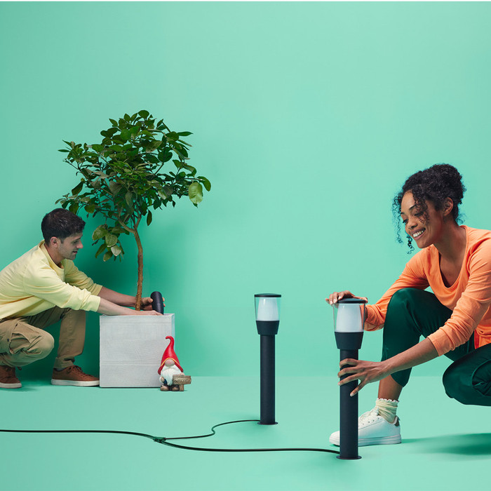 WiZ Elpas - Poteau de Jardin - Éclairage Coloré et Blanc - Noir - Extension visuel fournisseur