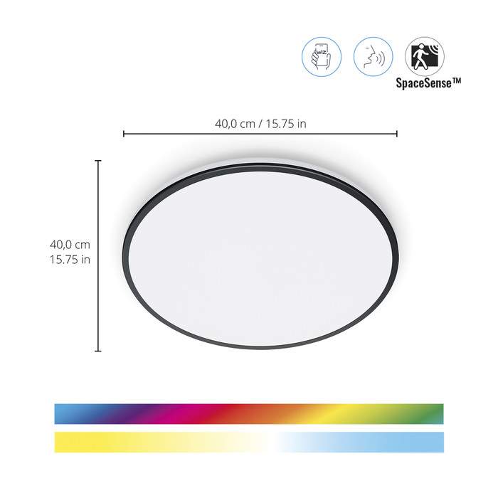 WiZ Ceiling Lamp Rune - Colored and White Light - Black visual supplier