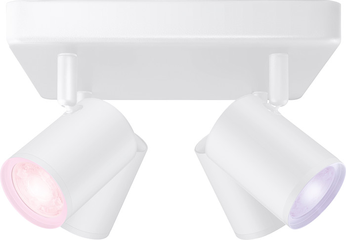 WiZ 4 Spots Imageo Square- Colored and White Light - GU10 - White Main Image