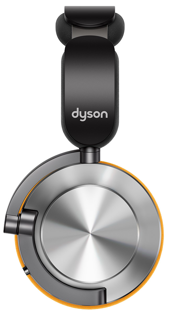 Dyson OnTrac Aluminium + Coussinets Noir + Écouteurs Bleu côté gauche