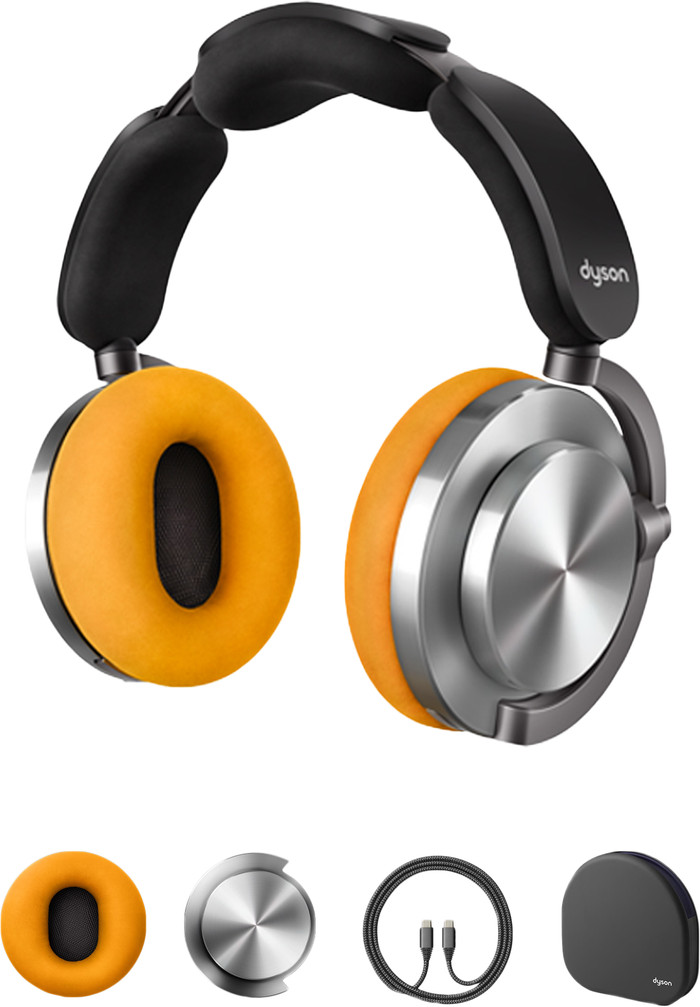 Dyson OnTrac Aluminium + Coussinets Noir + Écouteurs Bleu accessoire