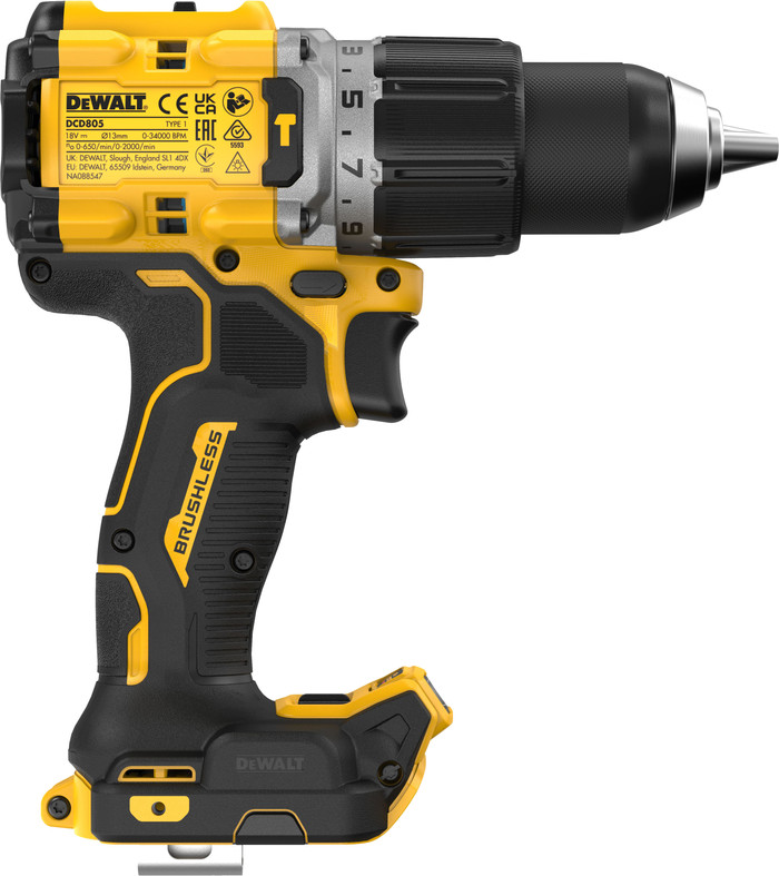 DeWalt DCD805NT-XJ (zonder accu) rechterkant
