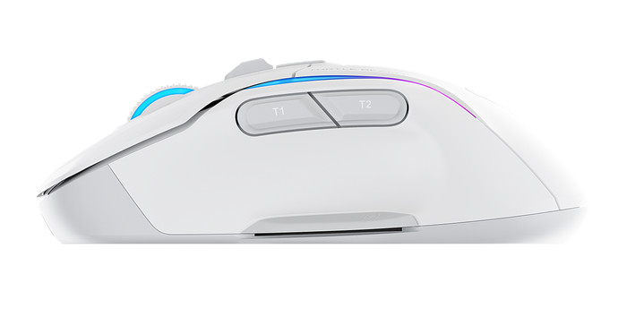 Turtle Beach Kone II AIR Souris Gamer Sans Fil Blanc côté gauche