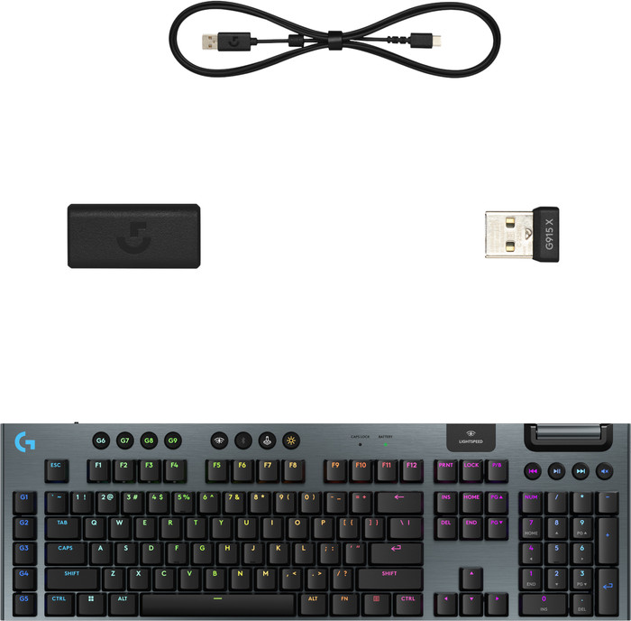 Logitech G915 X LIGHTSPEED Wireless Gaming Keyboard Black QWERTY accessory