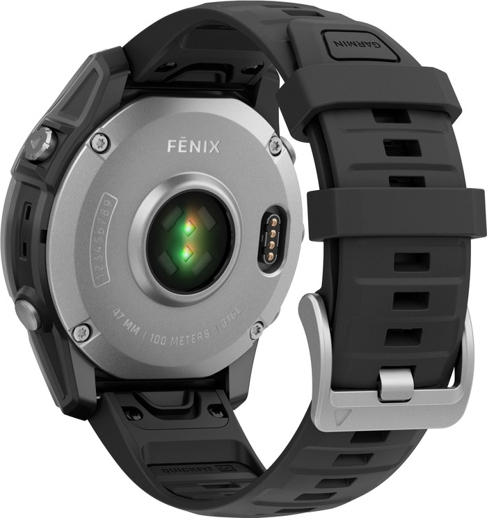 Garmin Fenix E Grijs 47mm achterkant