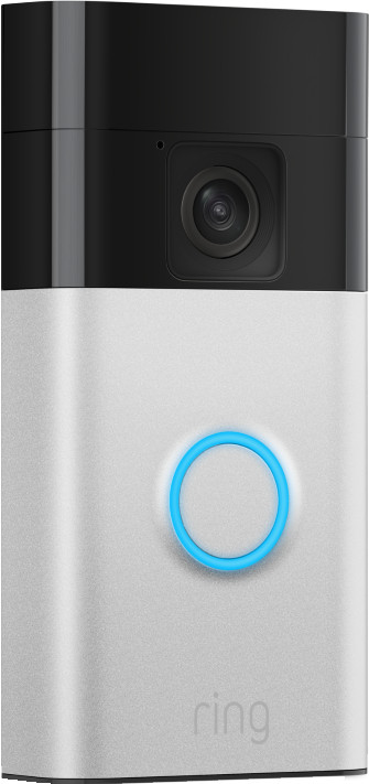 Ring Battery Video Doorbell Nickel + Chime left side