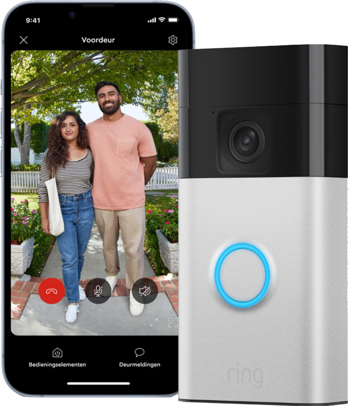 Ring Battery Video Doorbell Nickel + Chime detail