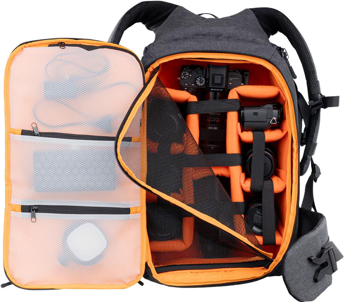 Dörr Photo Backpack Prag Pro 20L Grijs binnenkant