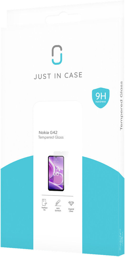 Just in Case Tempered Glass Nokia G42 Screen Protector packaging