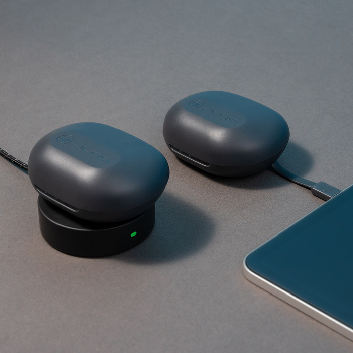 JLab Jbuds Sport ANC 4 Gris produit à l'usage