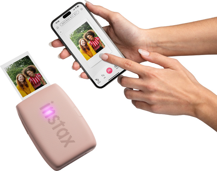 Instax Mini Link 3 Rose Pink product in use