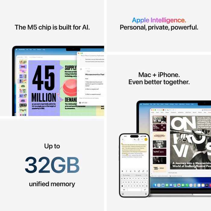 Apple MacBook Air 15 inch (2026) M5 (10 CPU / 10 GPU) 16GB/1TB Blauw AZERTY visual leverancier